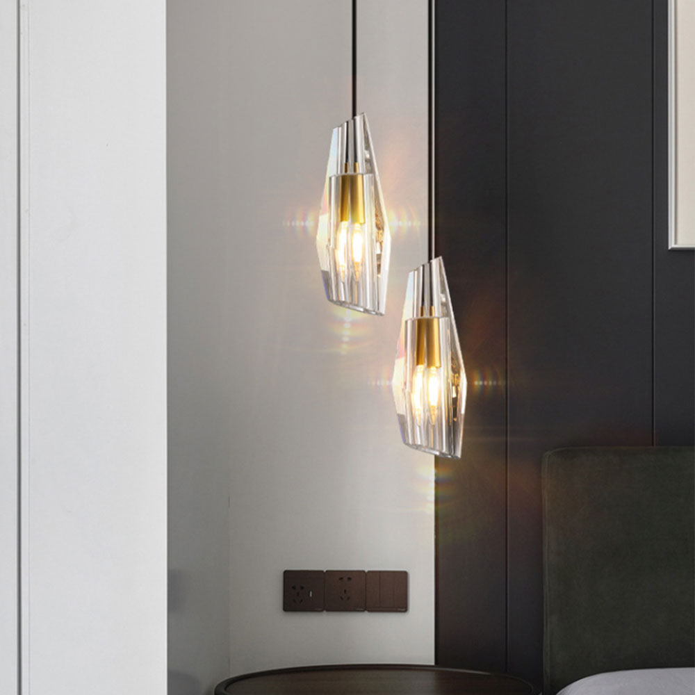Modern Crystal Polygonal Pendant