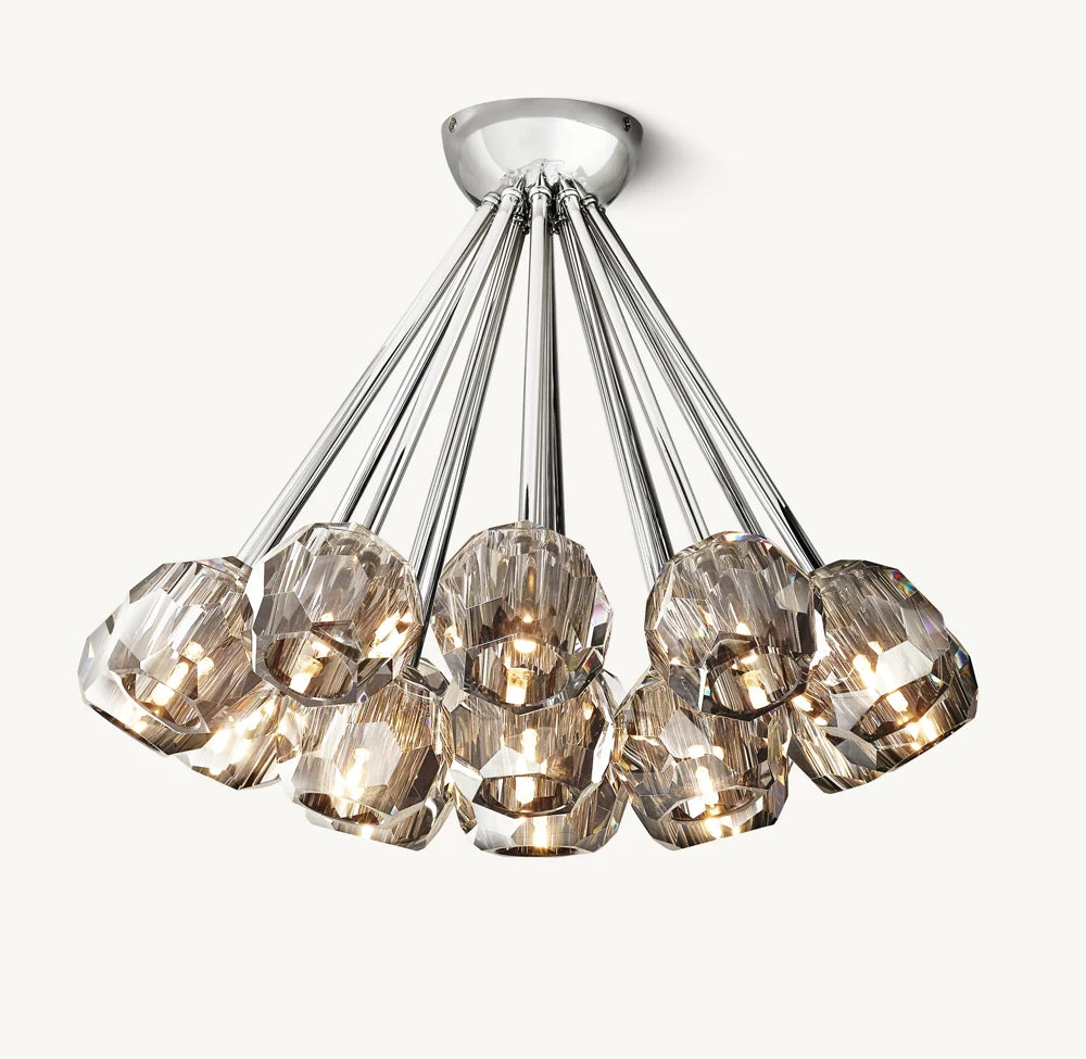 Boule De Cristal Glass Flushmount 24"