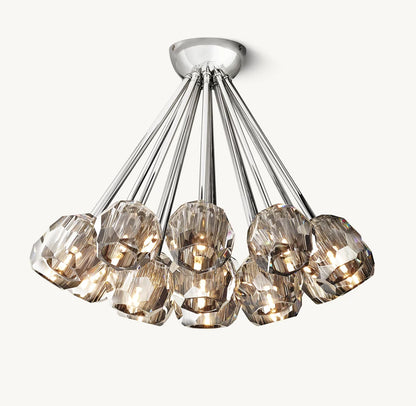 Boule De Cristal Glass Flushmount 24"