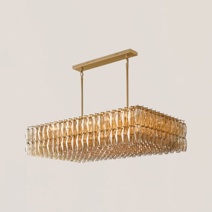 Chiara Glass Rectangular Chandelier