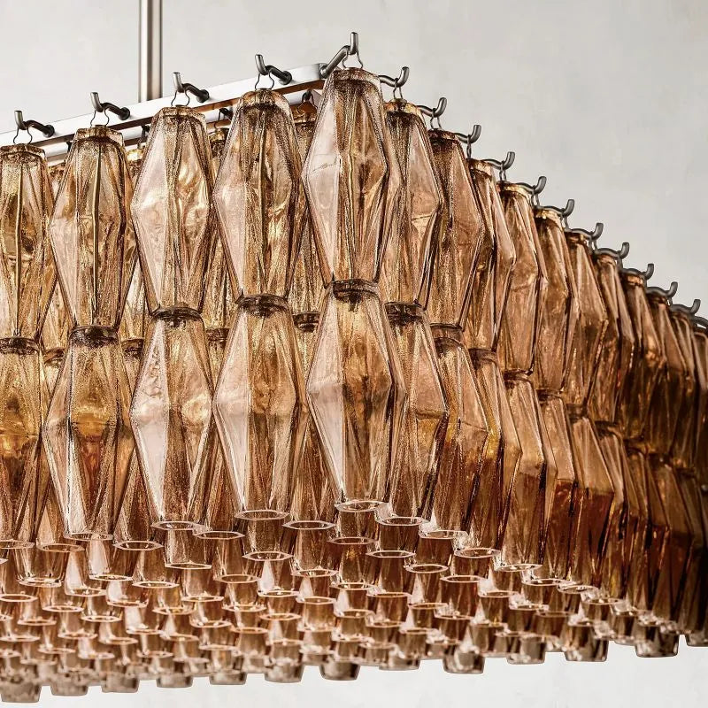 Chiara Glass Rectangular Chandelier