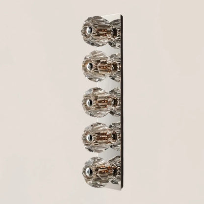 Boule De Clear Crystal Linear Grand Wall Sconce