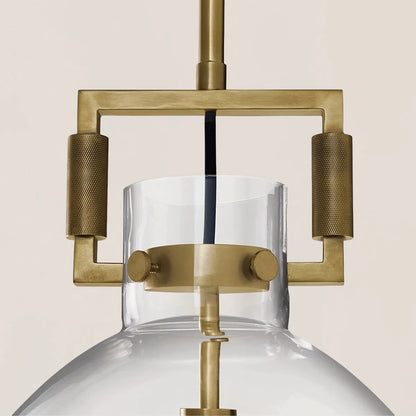 Machinist Glass Cloche Pendant