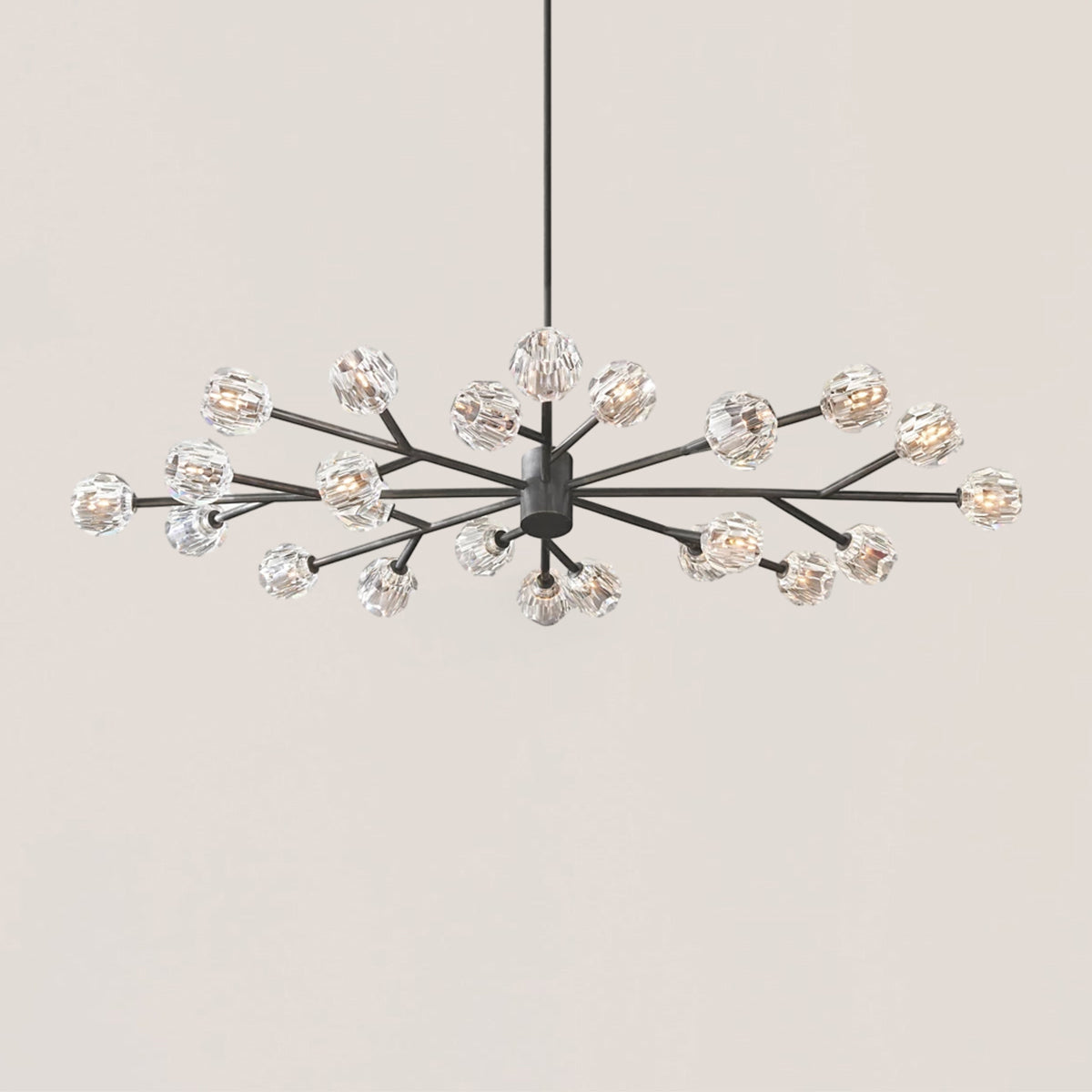 Boule De Crystal Oval Chandelier 72"