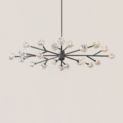 Boule De Crystal Oval Chandelier 72"