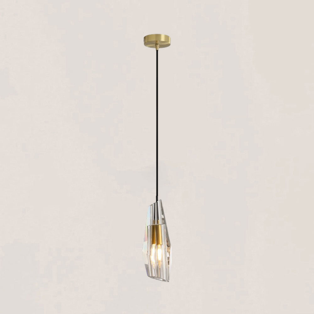 Modern Crystal Polygonal Pendant
