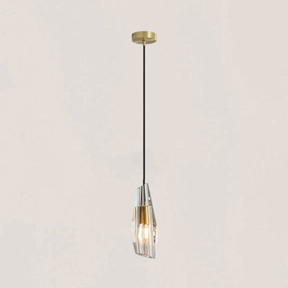 Modern Crystal Polygonal Pendant