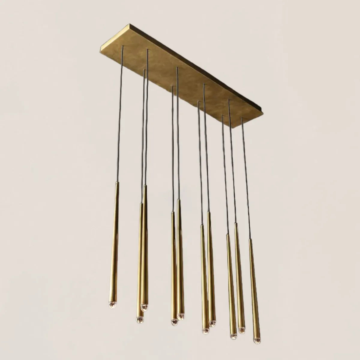 Aquitaine Modern Brass Linear Chandelier