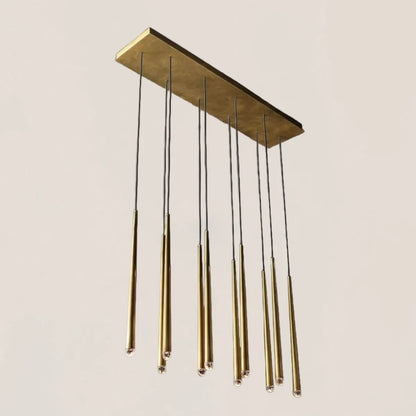 Aquitaine Modern Brass Linear Chandelier