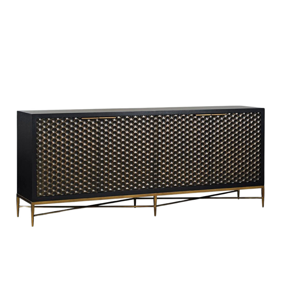 Oliver Home Furnishings Honeycomb Sideboard