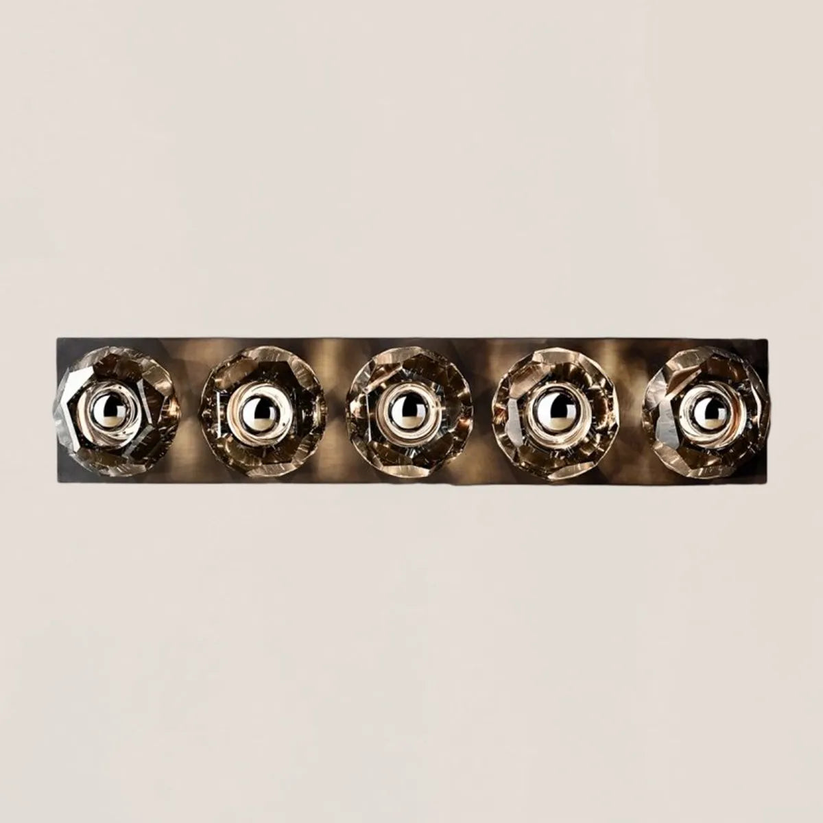 Boule De Smoke Crystal Linear Grand Wall Sconce