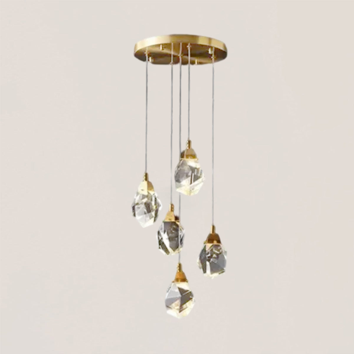 Angelia Faceted Round Pendant