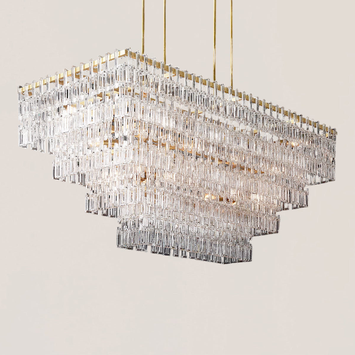 Marignan 3/4-Tier Rectangular Chandelier