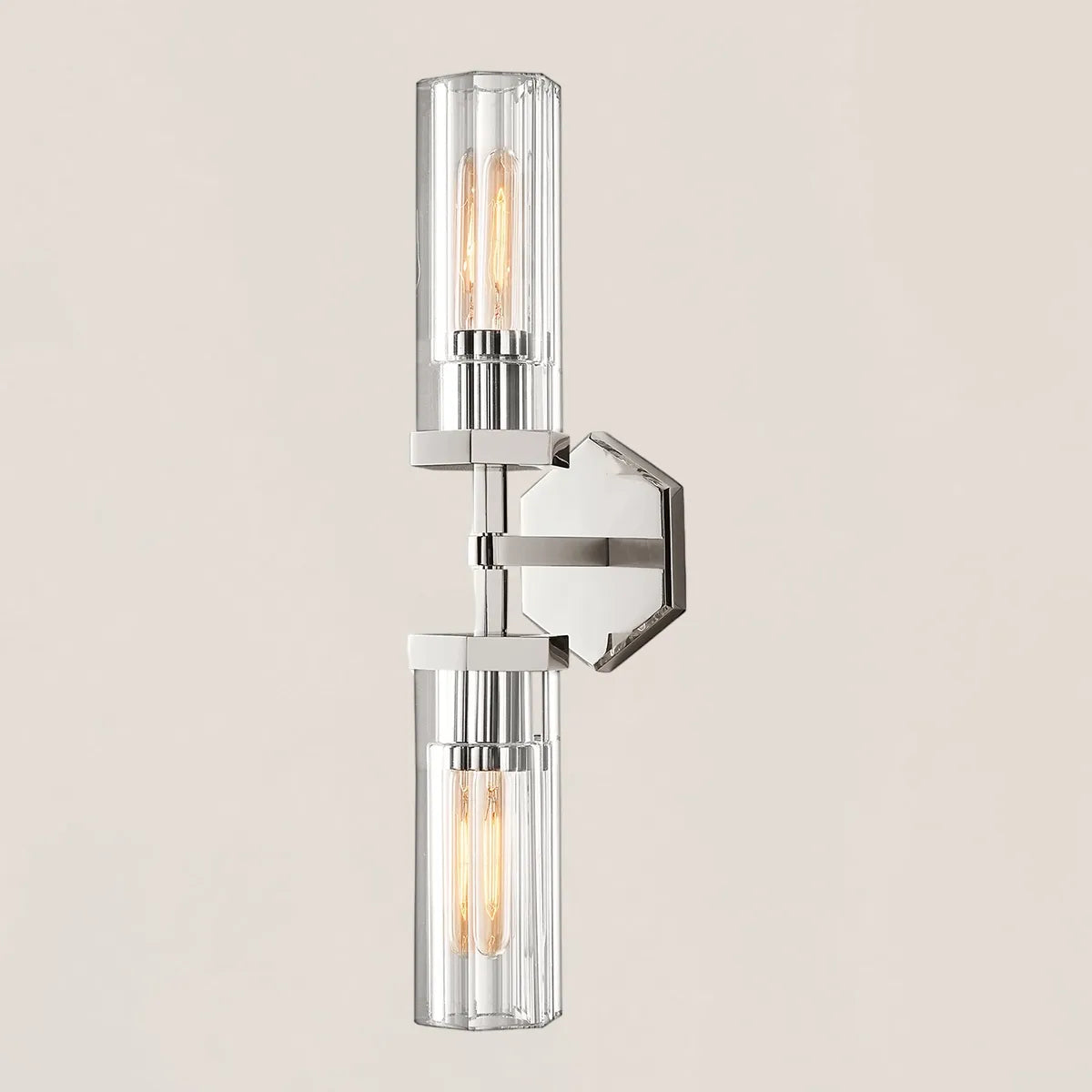 Lambeth Hexagonal Linear Short Wall Sconce