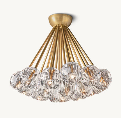 Boule De Cristal Glass Flushmount 24"