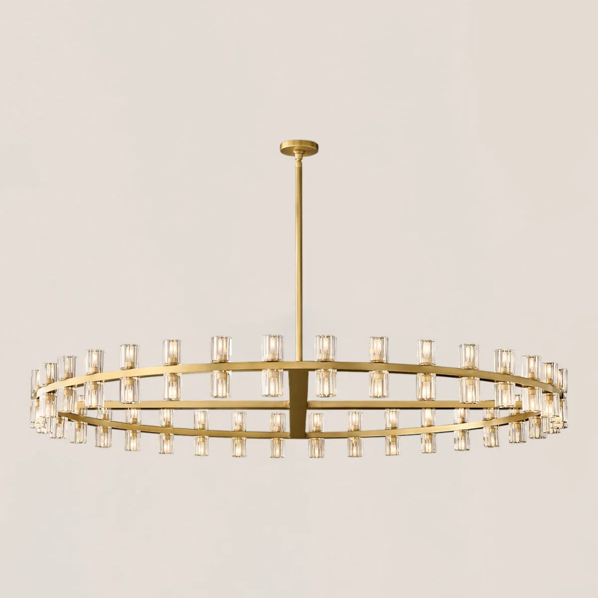 Contemporary Industrial Crystal Glass Round LED Chandelier - Arcachon Style