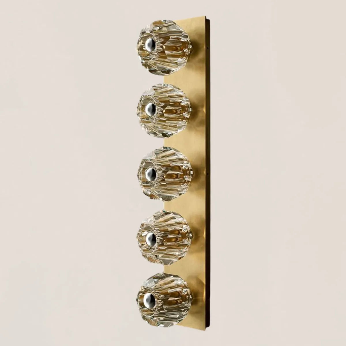 Boule De Clear Crystal Linear Grand Wall Sconce