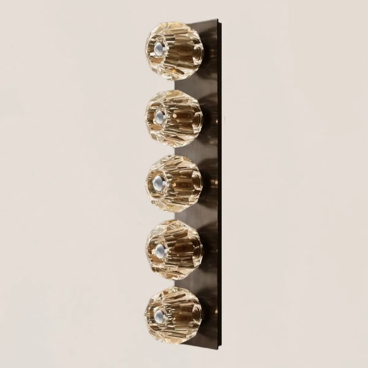 Boule De Clear Crystal Linear Grand Wall Sconce