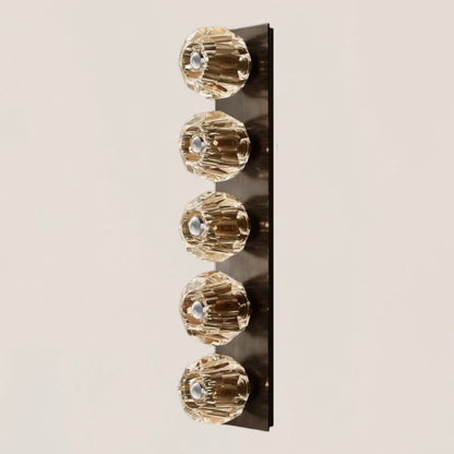 Boule De Clear Crystal Linear Grand Wall Sconce