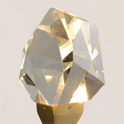 Faceted Crystal Prisms Wall Sconce - Rod
