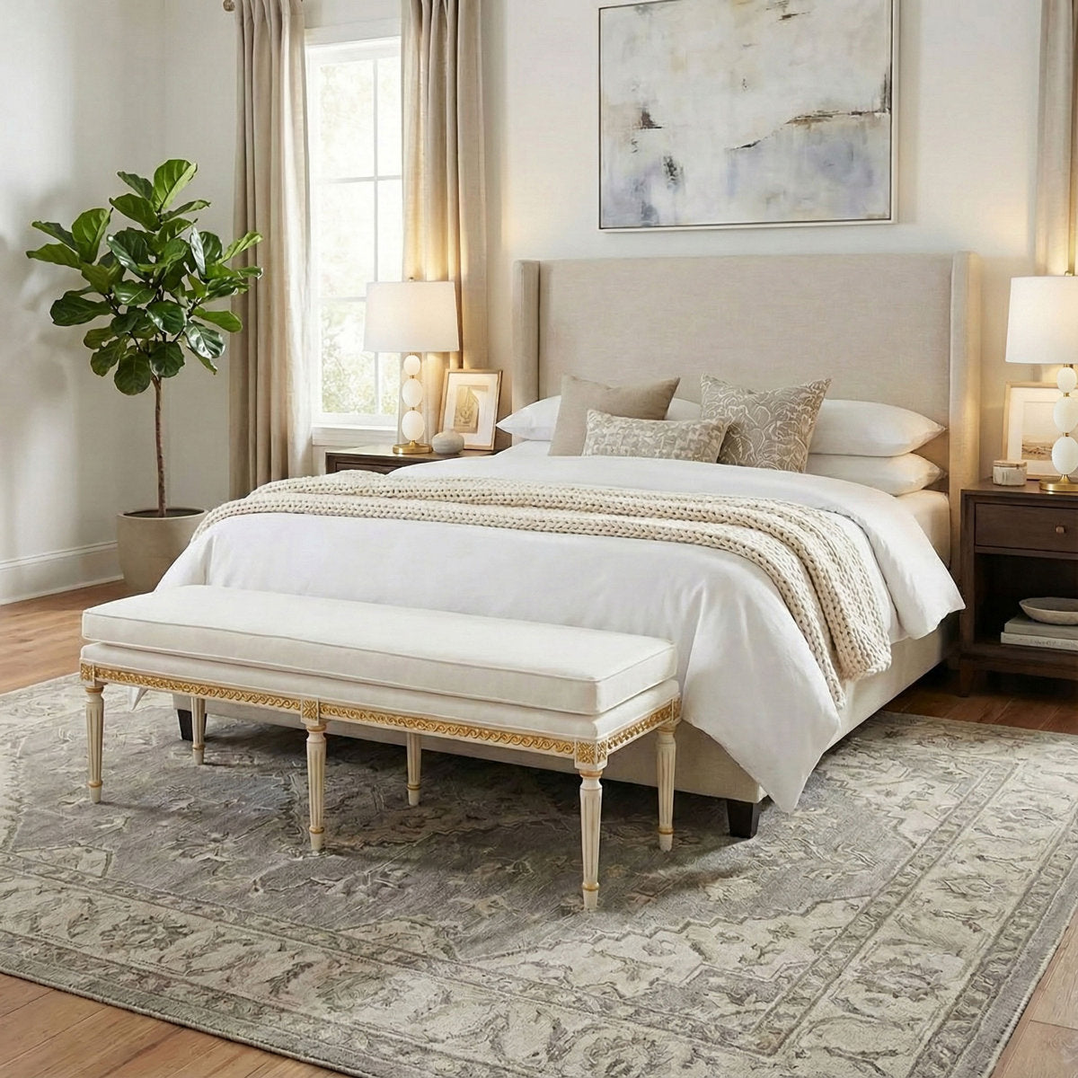Dc Amalia White Bench