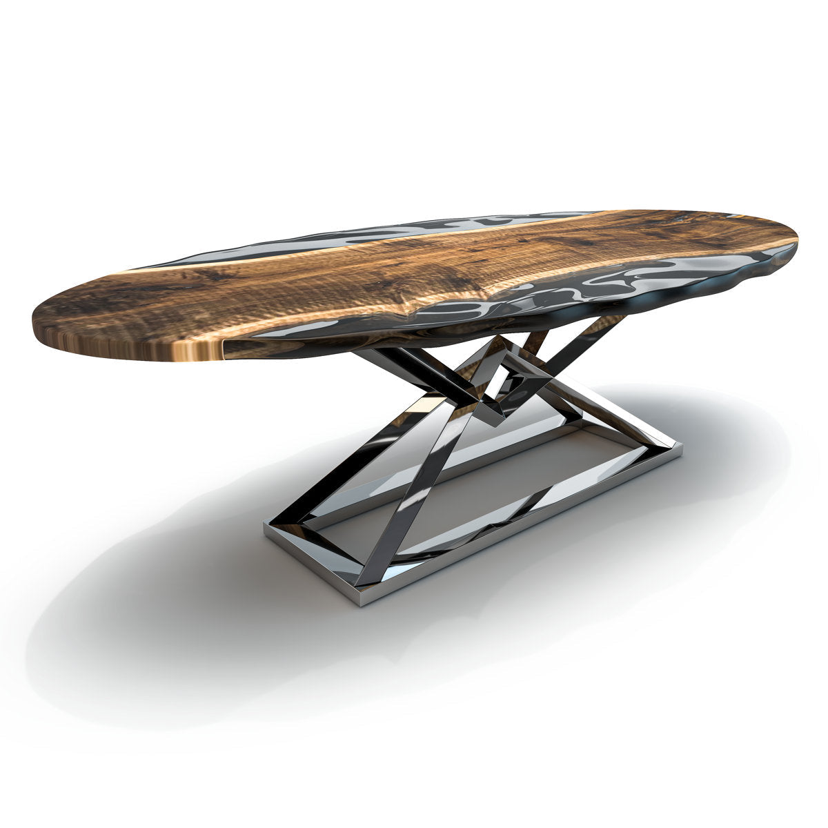 Abruzzo Oval Walnut Wood Dining Table