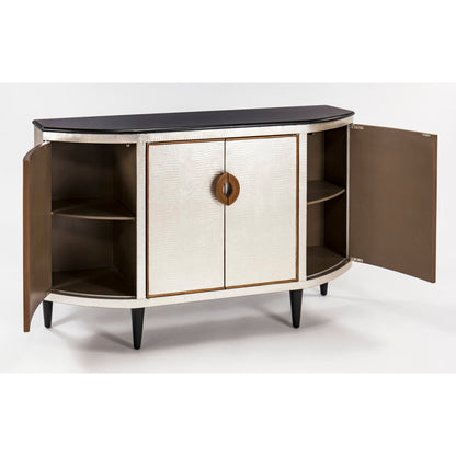 Artmax 4 Door Half Circle Accent Cabinet