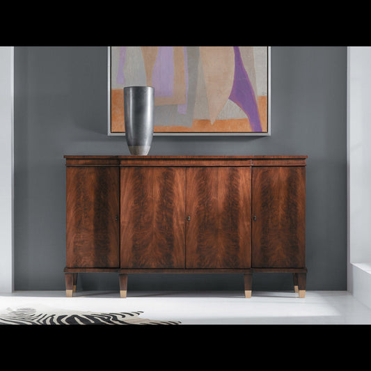 Modern History Home Breakfront Accent Cabinet