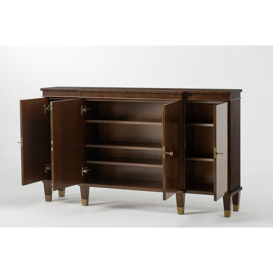 Modern History Home Breakfront Accent Cabinet