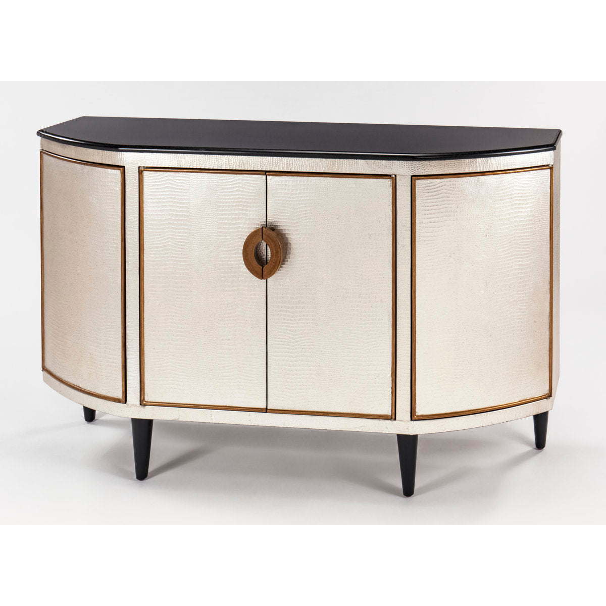 Artmax 4 Door Half Circle Accent Cabinet