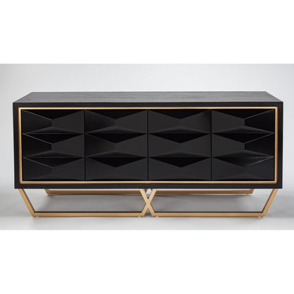 Artmax Steel 4 Door Accent Cabinet