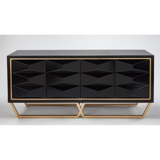 Artmax Steel 4 Door Accent Cabinet