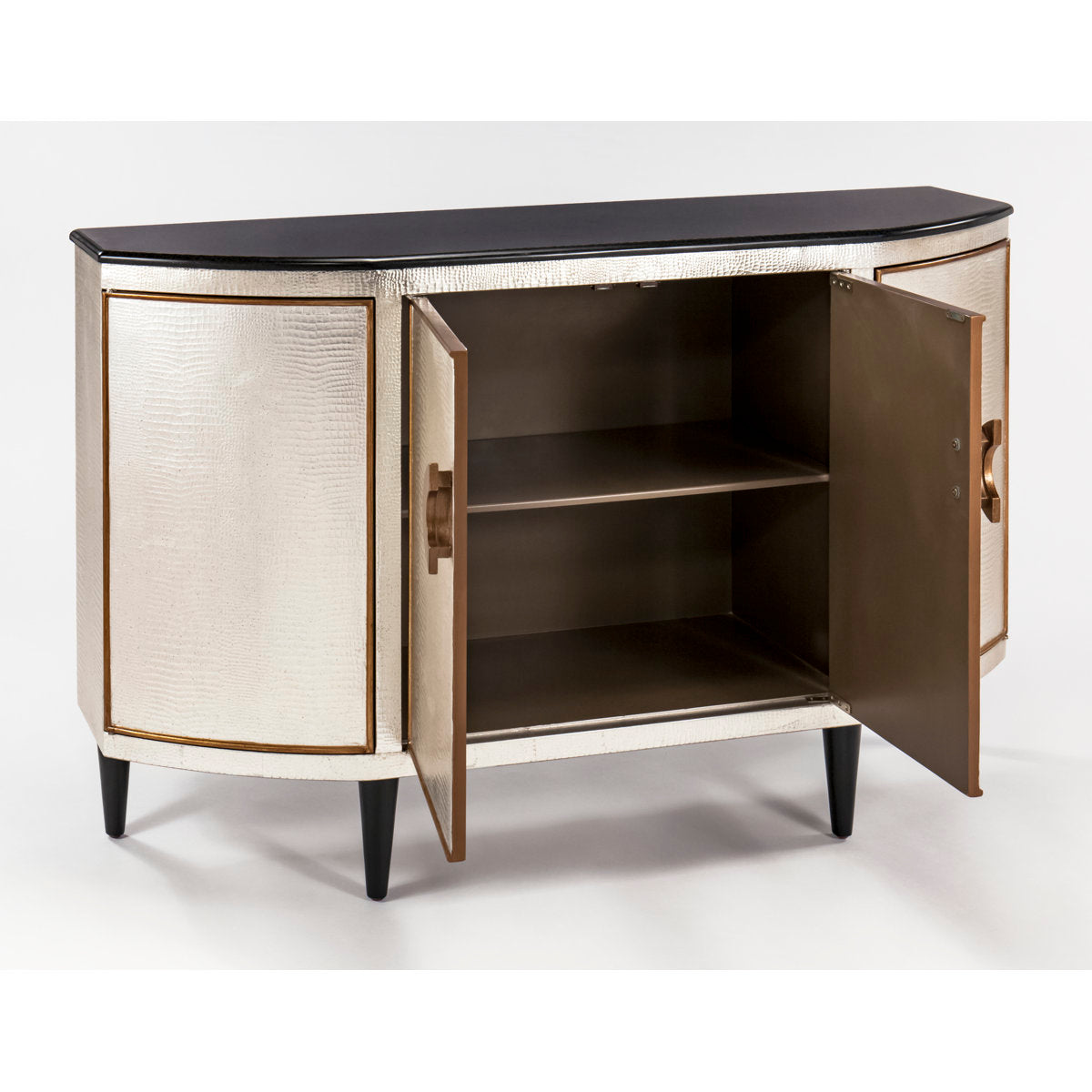 Artmax 4 Door Half Circle Accent Cabinet