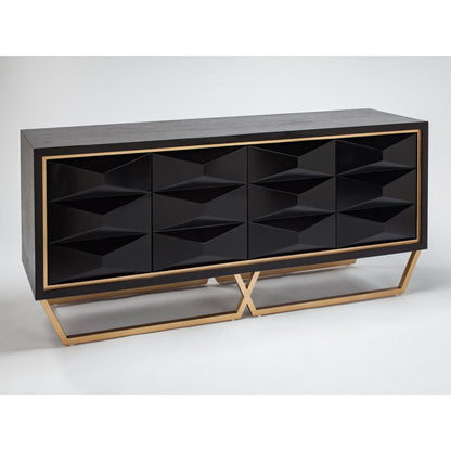 Artmax Steel 4 Door Accent Cabinet