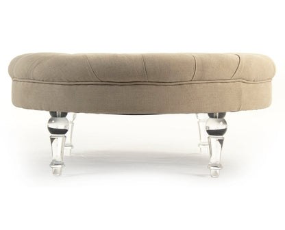 Zentique Adalene Tufted Round Cocktail Ottoman