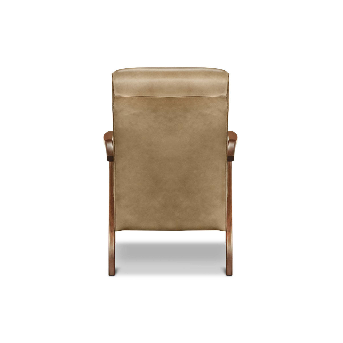 Adele Leather Armchair Chair with Ottoman