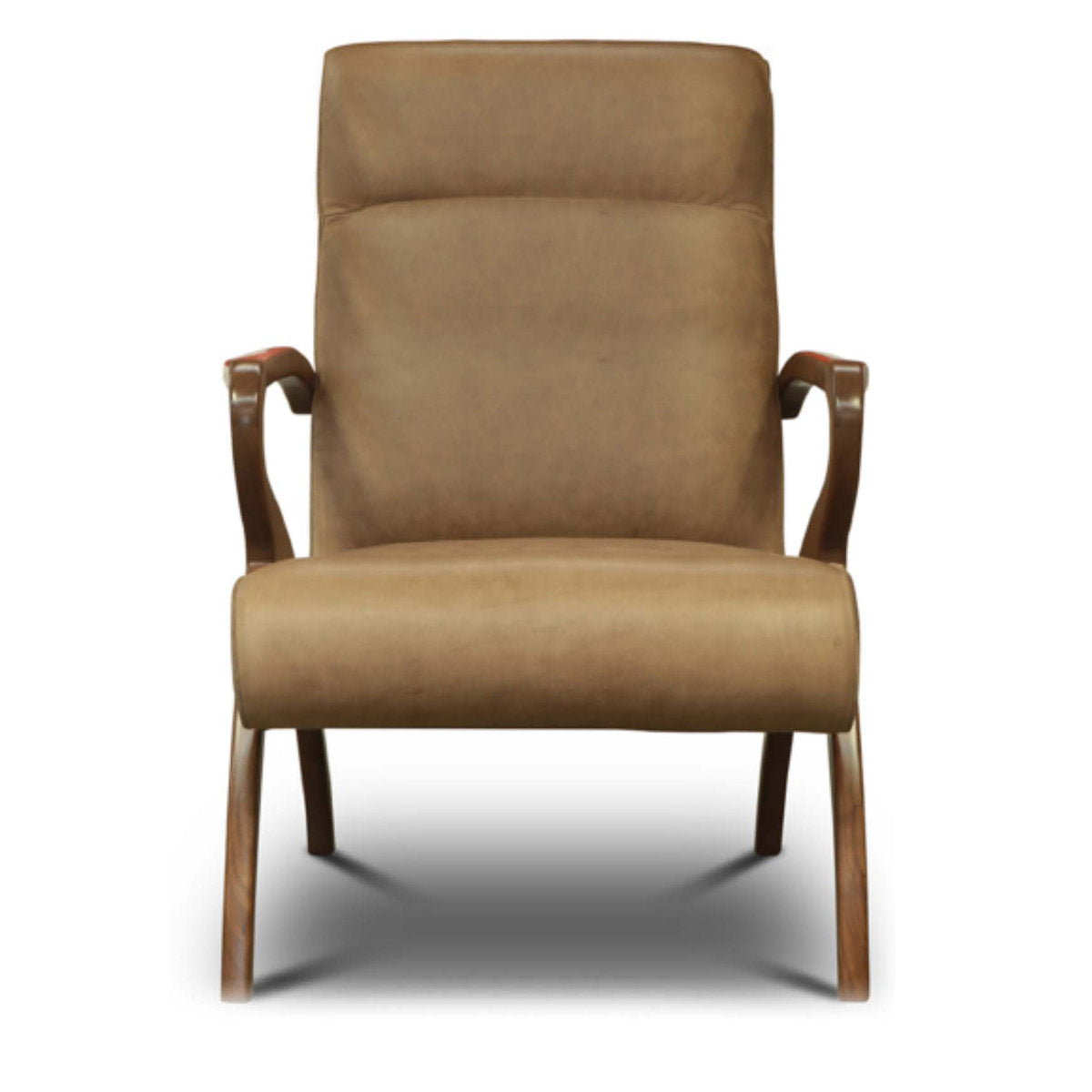 Adele Leather Armchair Chair with Ottoman