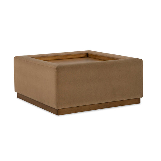 Jessica Charles Alba Cocktail Ottoman W Wood Tray