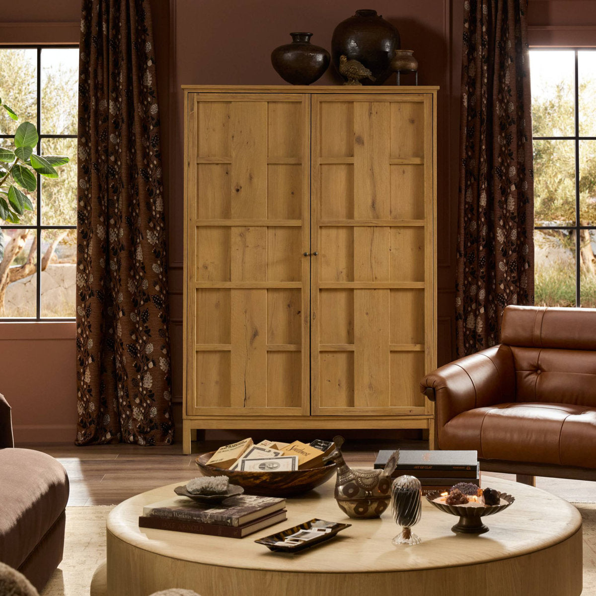 Alessio Cabinet-Aged Natural Oak