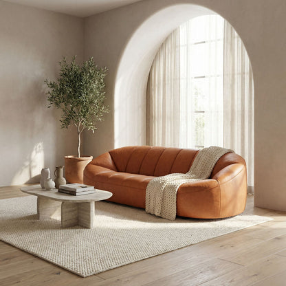 Noir Amadeus Sofa Roman Red Leather