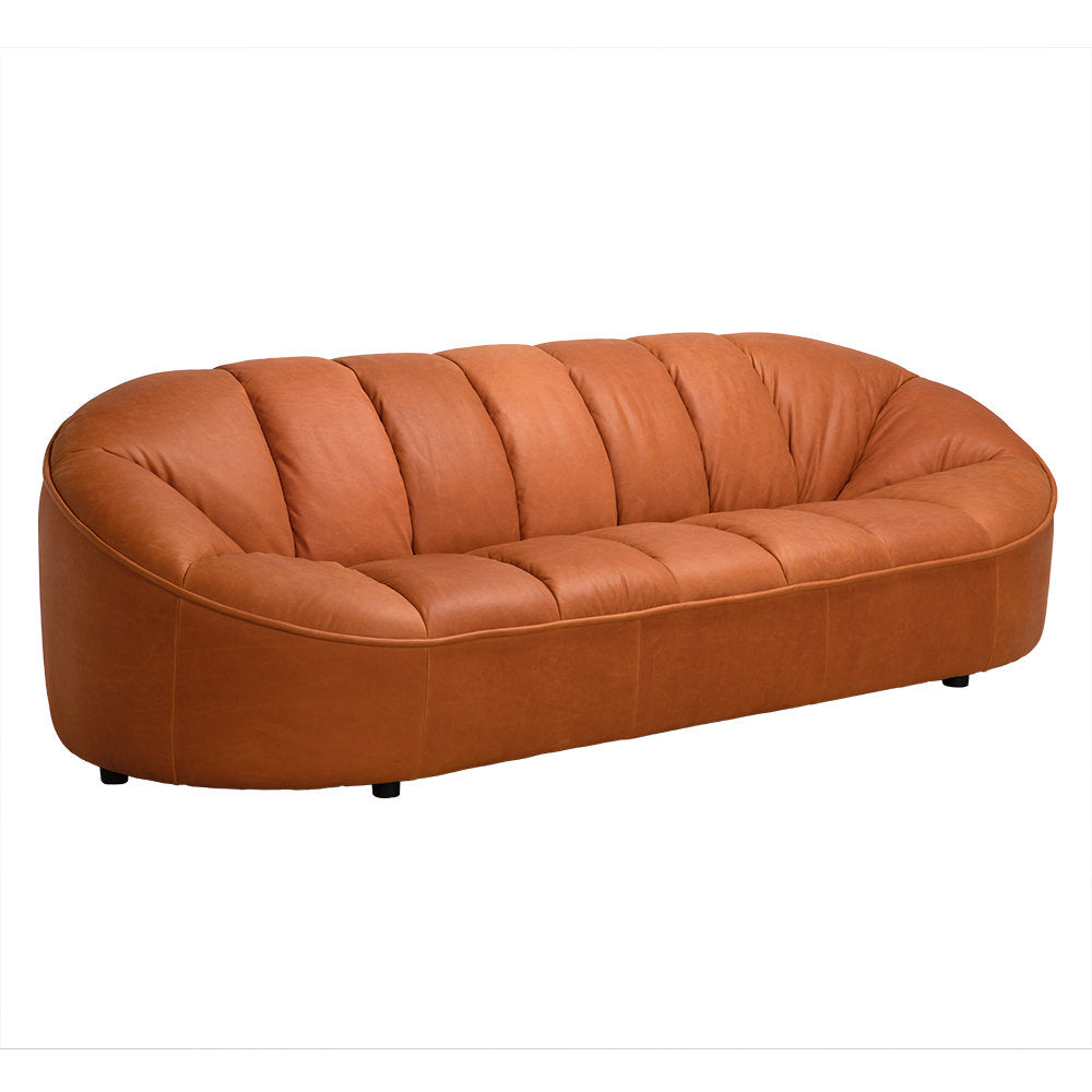 Noir Amadeus Sofa Roman Red Leather