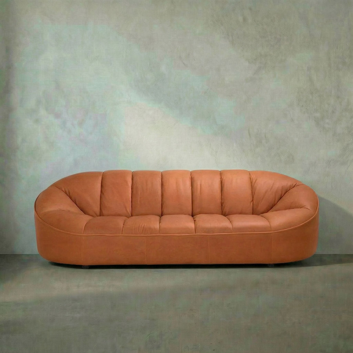 Noir Amadeus Sofa Roman Red Leather
