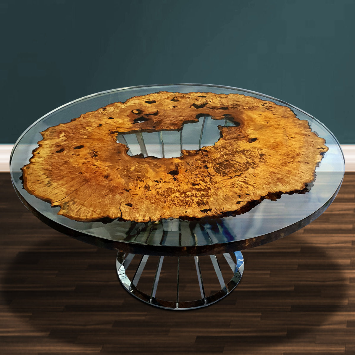 Amiata Round Solid Wood Dining Table