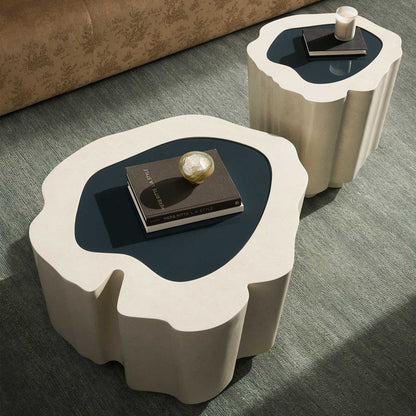 Amorphous Cocktail Table W/Glass Top