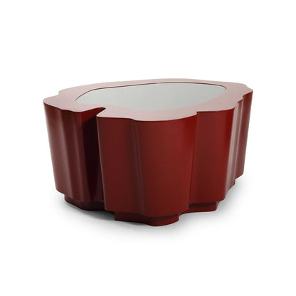 Amorphous Cocktail Table W/Glass Top
