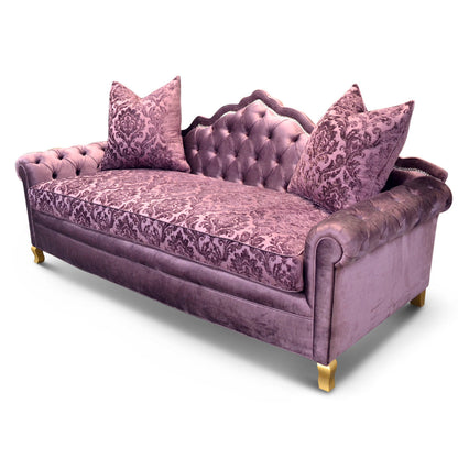 Haute House Home Angel 88 Velvet Rolled Arm Sofa With Reversible Cushions