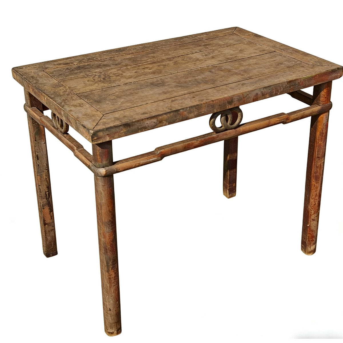 Antique Chinese Double-Ring Motif Side Table