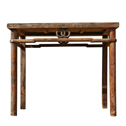 Antique Chinese Double-Ring Motif Side Table