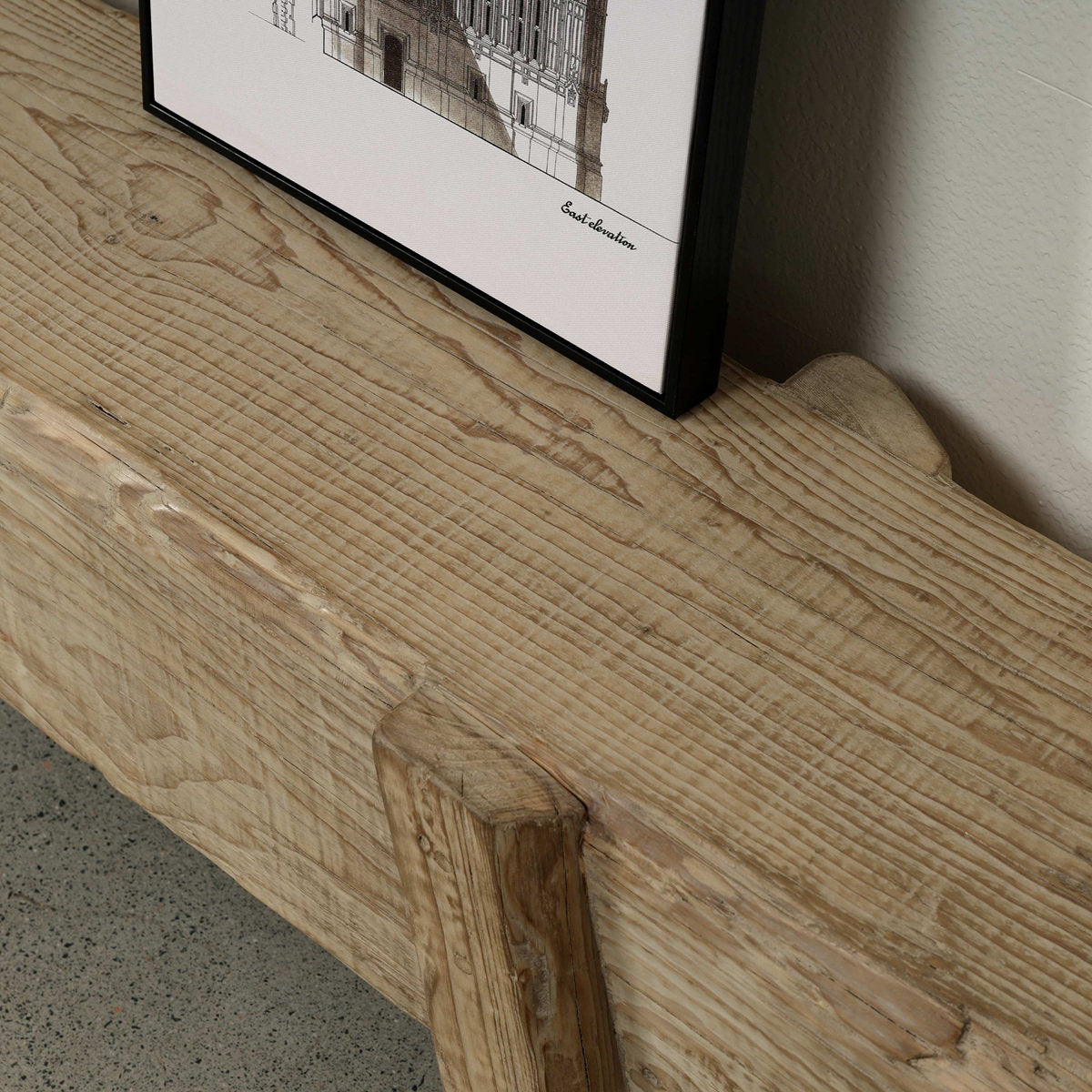Approx 76-80 Inches Wide Vintage House Beam Bench Weathered Natural
