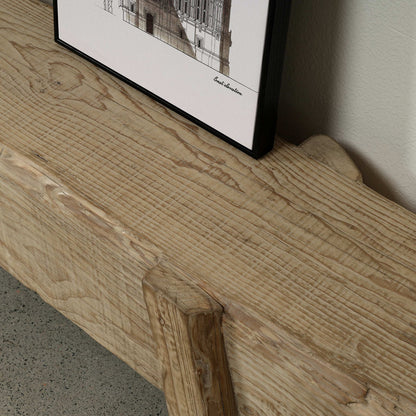 Approx 76-80 Inches Wide Vintage House Beam Bench Weathered Natural